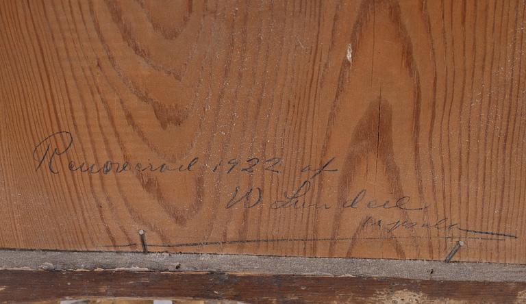 A Swedish giltwood rococo mirror, Stockholm, ltaer part 18th century.