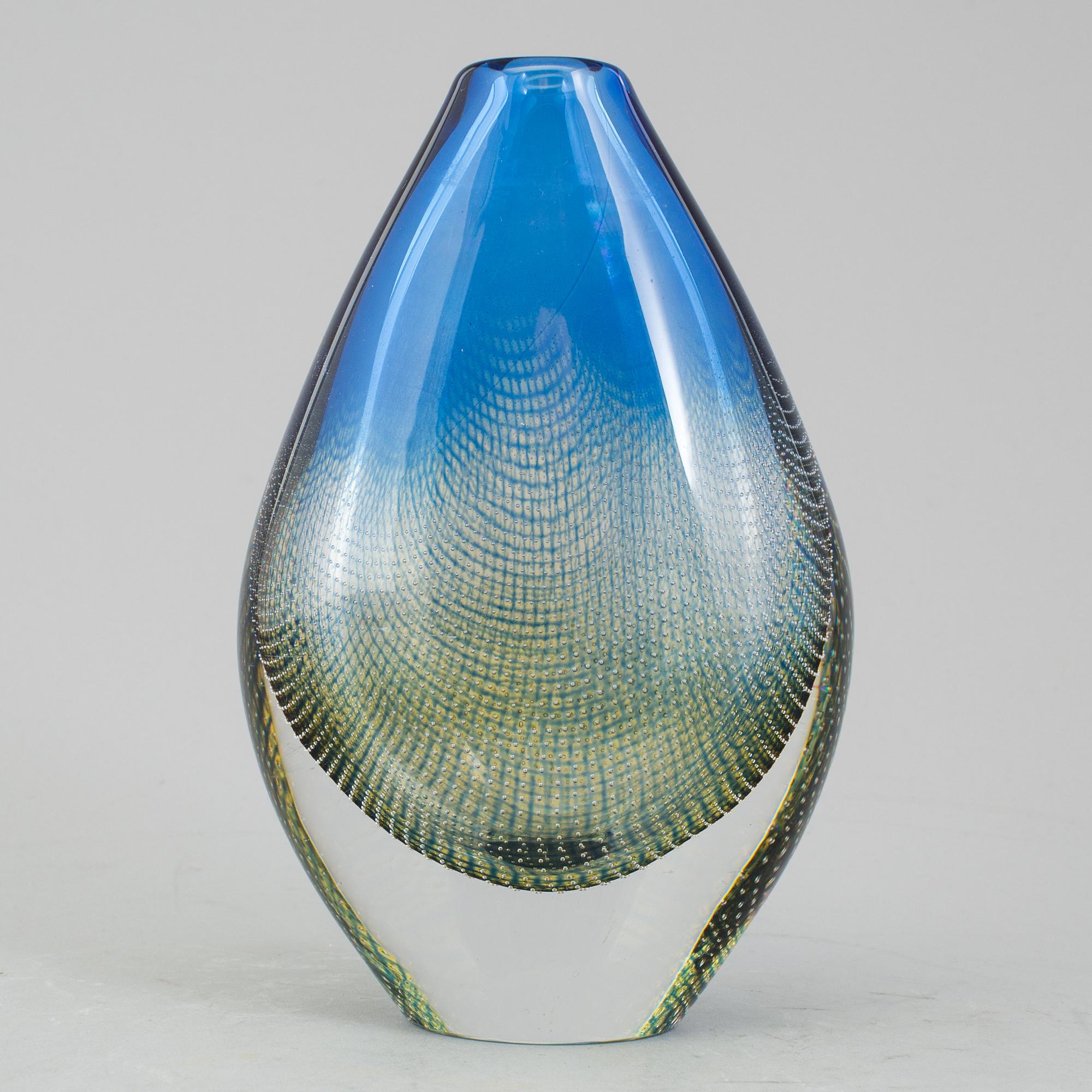 An Orrefors "Kraka" glass vase by Sven Palmqvist signed and numbered 349.