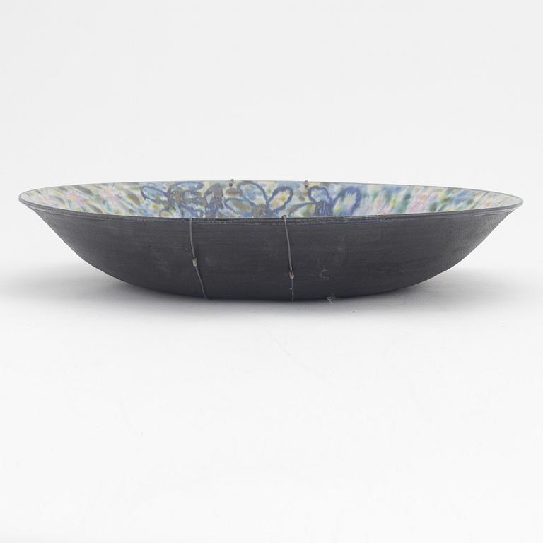 Eva Bengtsson, a signed stoneware dish.