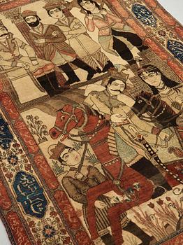 A RUG. A semi-antique Kashan a so called Motachem. 211 x 136,5 cm.