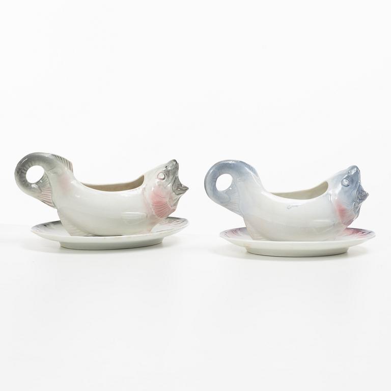 Såskannor, ett par, flintgods. Göteborg, omkring 1900.