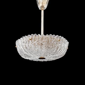 TAKLAMPA, "1200", Carl Fagerlund, Orrefors, 1960-tal. Höjd ca 55 cm.