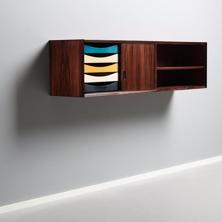 Arne Vodder, a wall-mounted palisander credenza by Sibast Furniture, Denmark 1960's.