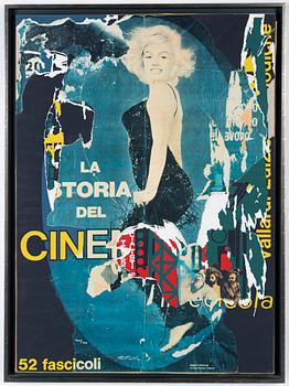 Mimmo Rotella, silkscreen in colours, collage, signed 100/100.