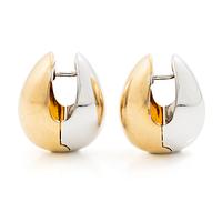 A pair of earrings 18 gold and white gold.