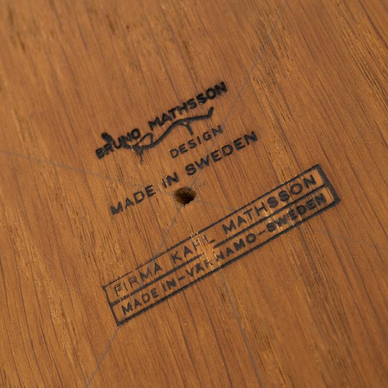 A teak dining table by Bruno Mathsson for Firma Karl Mathsson, 1960's.