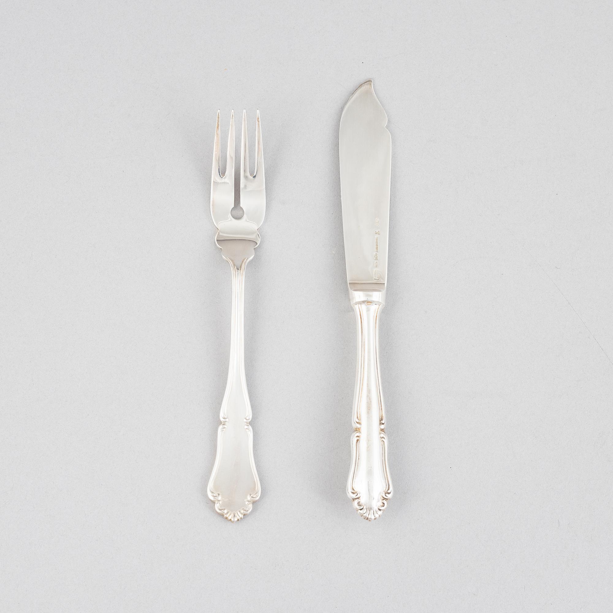 Fiskbestick, 24 st, silver, Wien, Österrike.