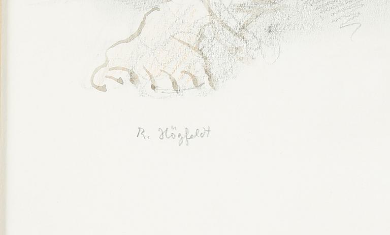 ROBERT HÖGFELDT, 3 st, blandteknik, sign.