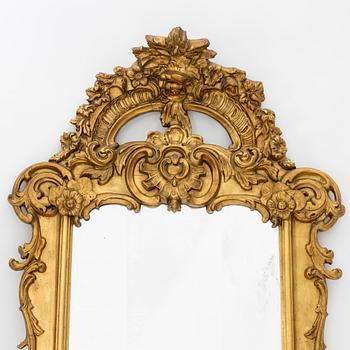 Mirror, Rococo style, second half of the 19th century.