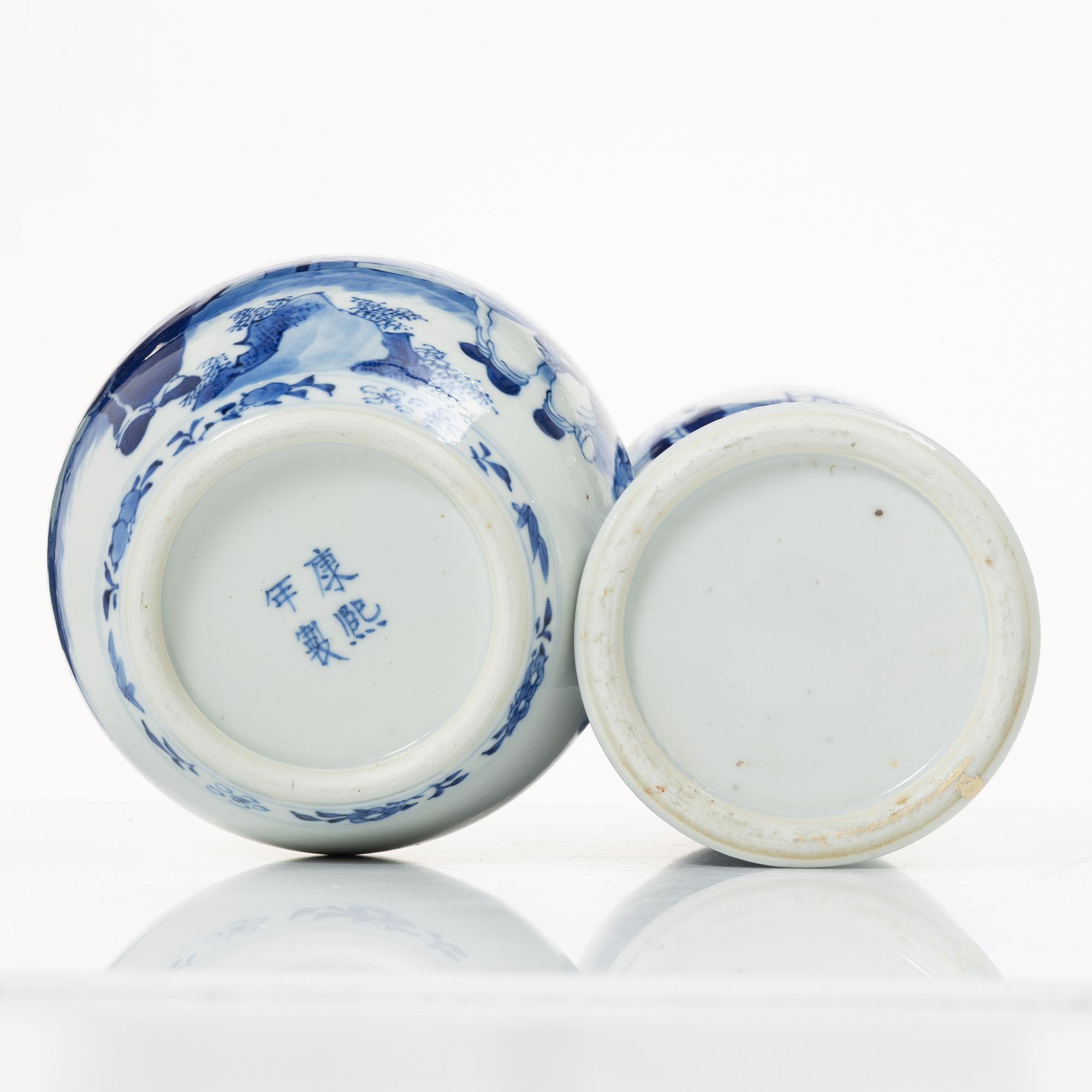Bojan samt vas, porslin, Kina, Qingdynastin, 1800-tal.