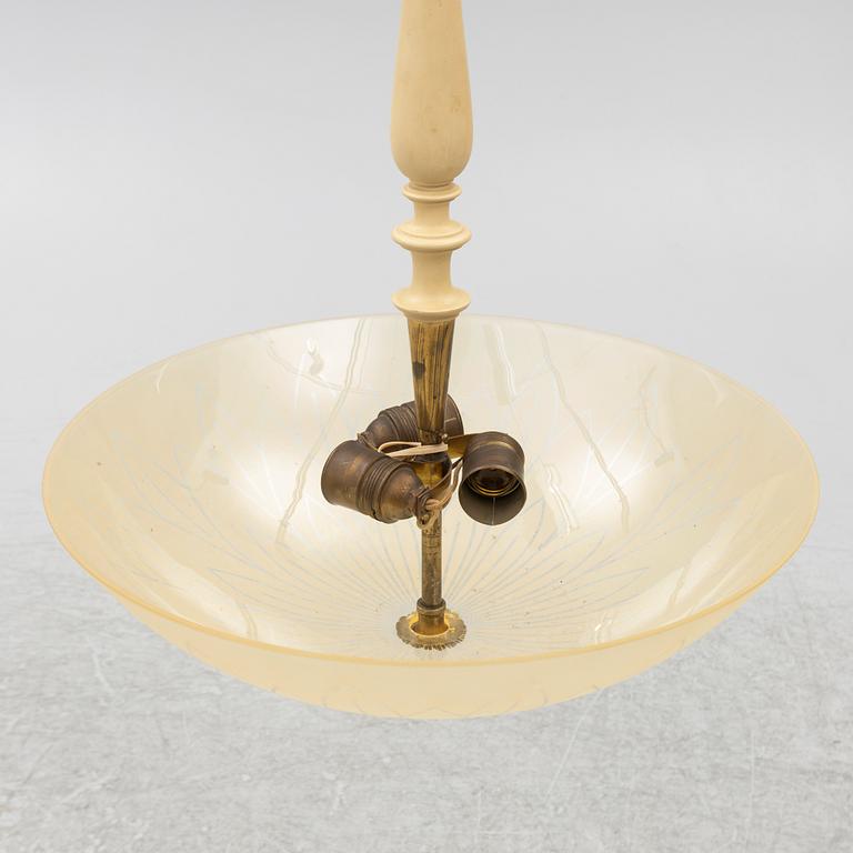 A ceiling lamp, Swedish Modern, 1940s.