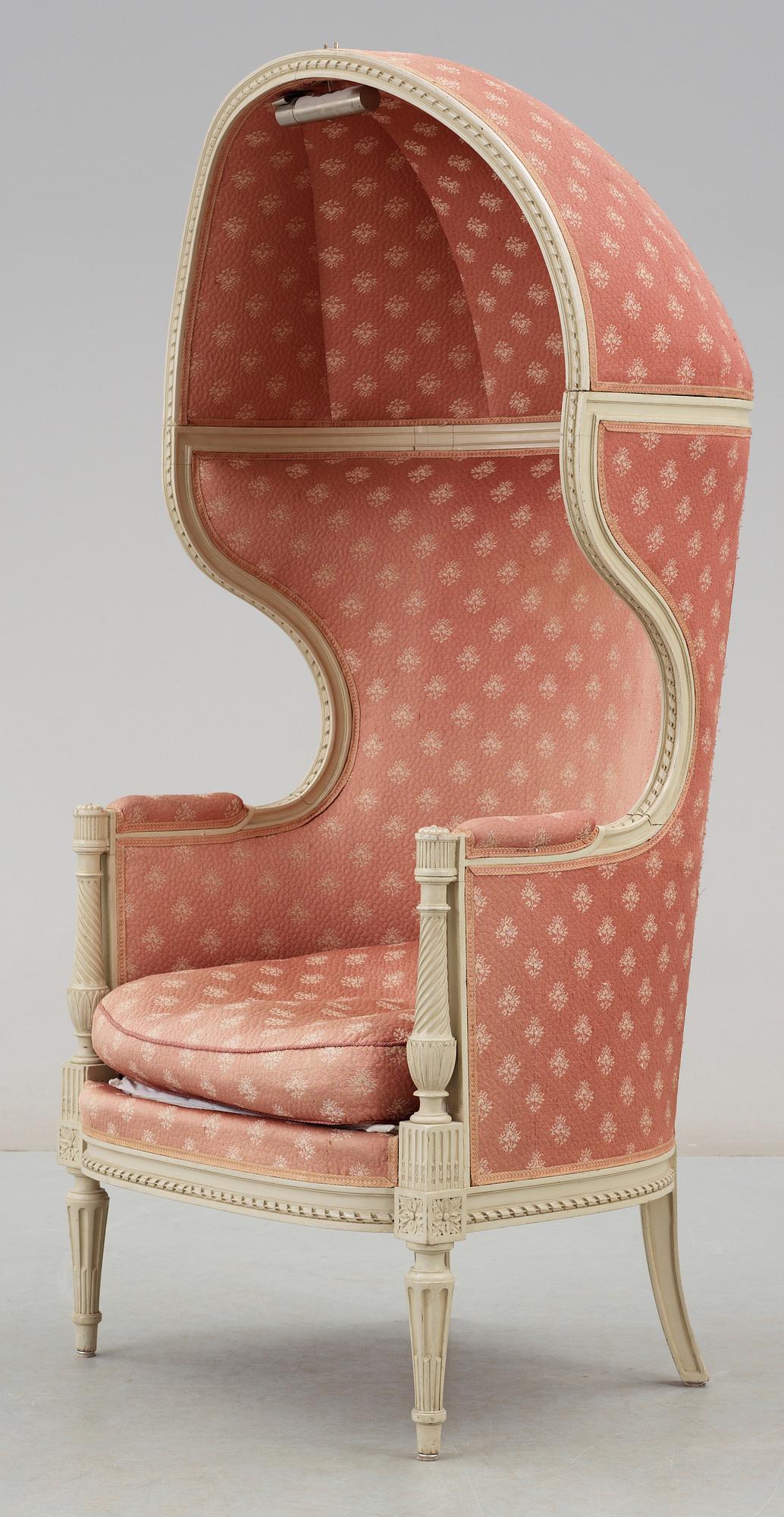 FÅTÖLJ, sk. Butlers chair, 1900-talets början.
