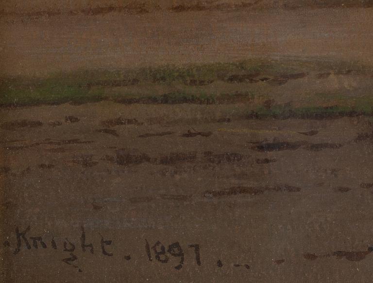 Joseph Knight, gouache, signed and dated 1891.