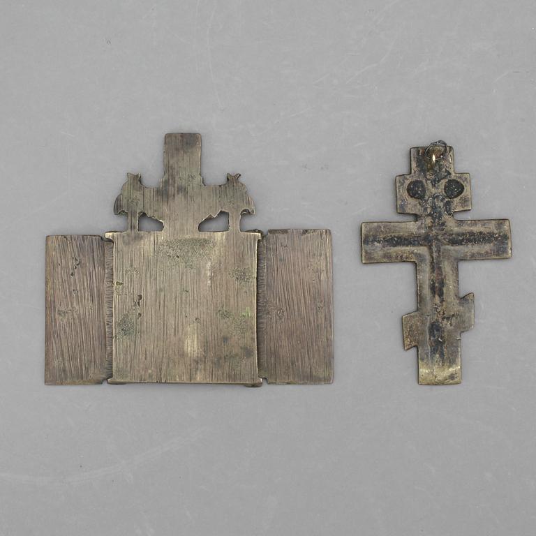 RESEIKON SAMT KORS, mässing, möjligen Ryssland 1800/1900-tal.