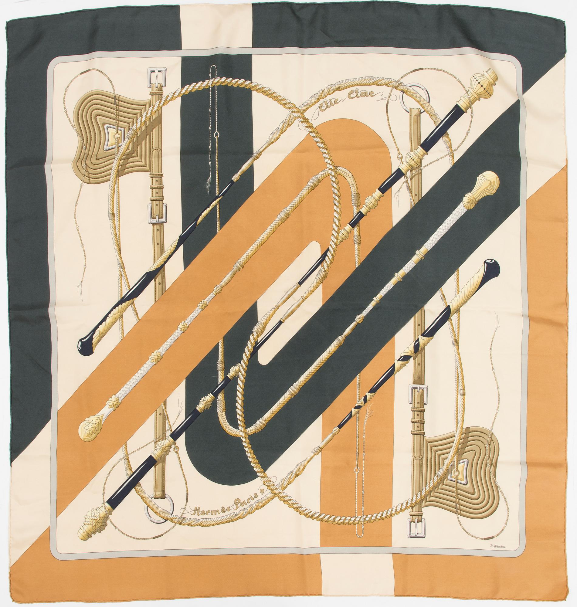 A Hermès silk scarf, "Clic Clac".