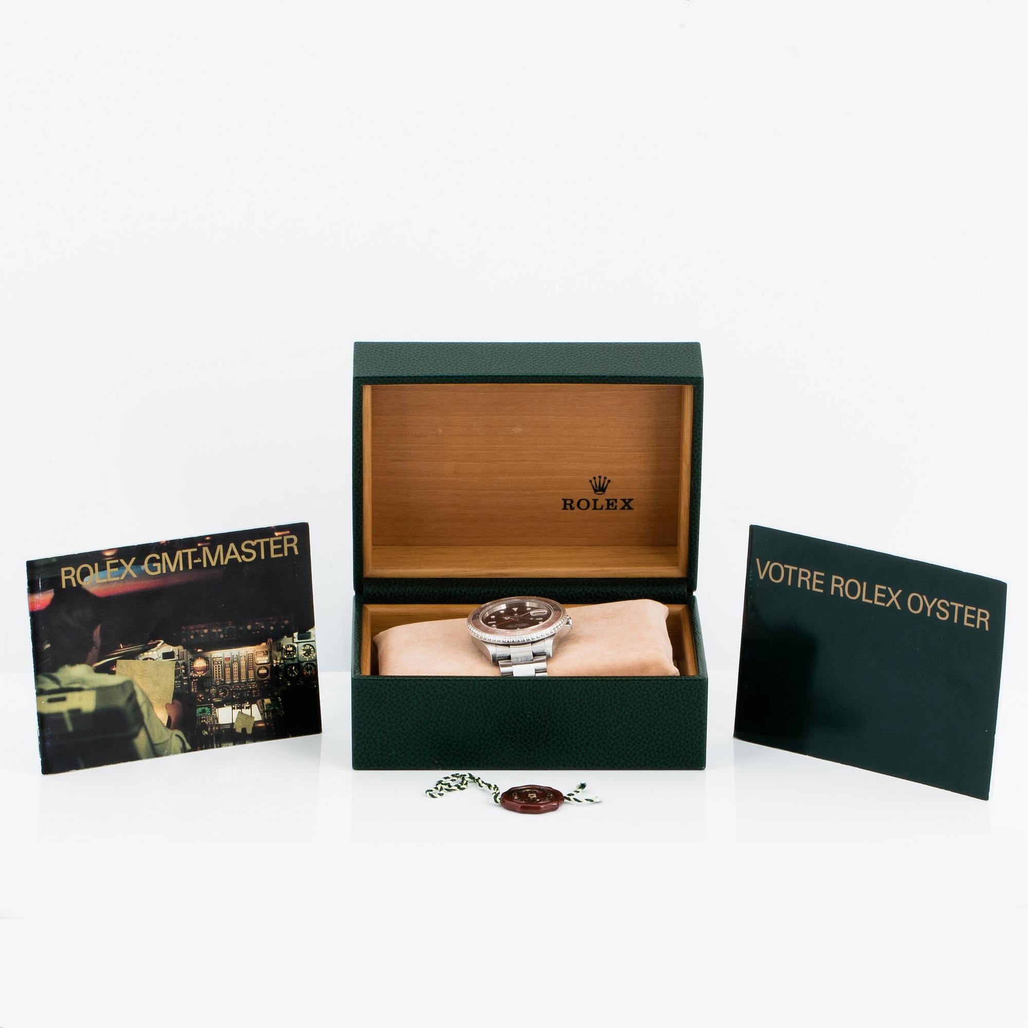 Rolex, GMT-Master II, "3186-movement", "Rectangular Dial".