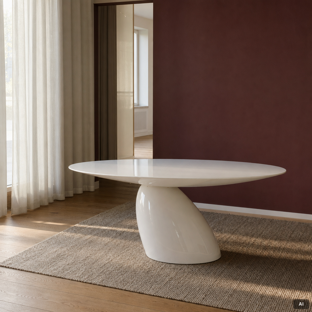 Eero Aarnio, a dining table, 'Parabel', designed in 1994.