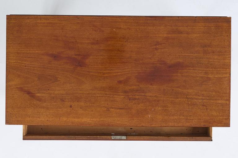 A late Gustavian mahogany cards table, Stockholm, late 18th century.