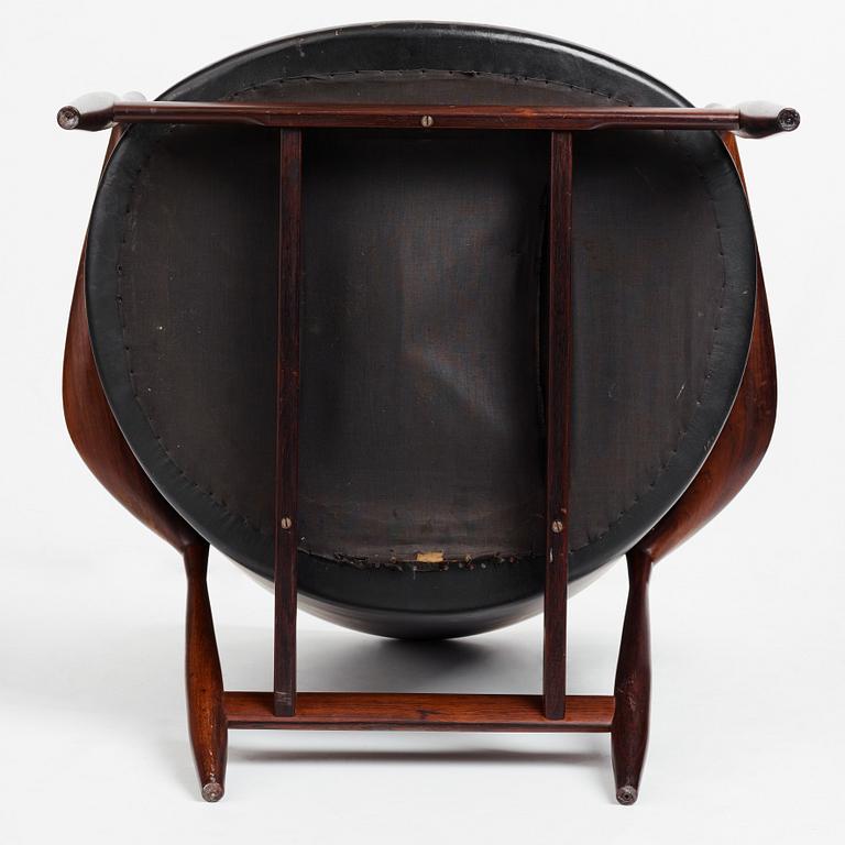 Ib Kofod-Larsen, a palisander "Elisabeth", easy chair, model "U 65", Christensen & Larsen, Copenhagen, Denmark, 1950-60's.