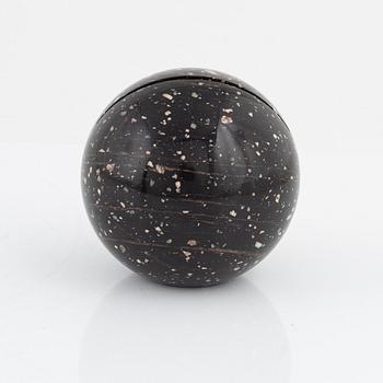 A porphyry paper weight , 20th Century.