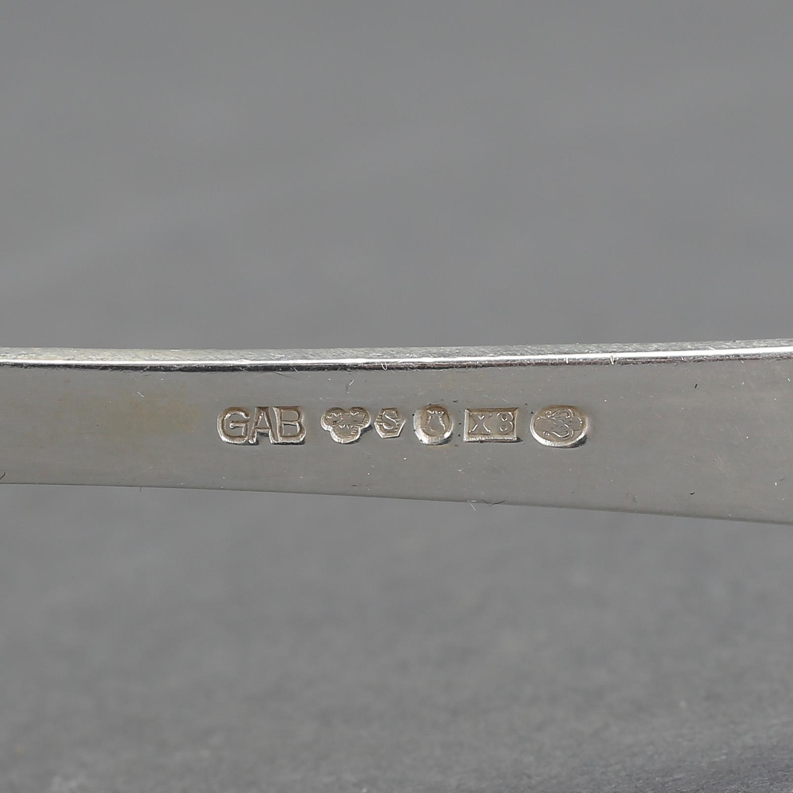 BESTICKSERVIS, 68 delar, silver, "Rosenholm", GAB, Stockholm, 1945. Vikt ca 1419g.