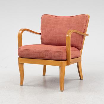Wilhelm Knoll, fåtölj, Swedish Modern, Knolls Moderna Möbler, 1940-tal.