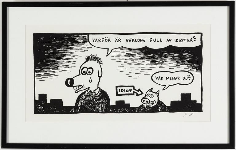GUNNAR LUNDKVIST, silk  screen, signed in pencil.