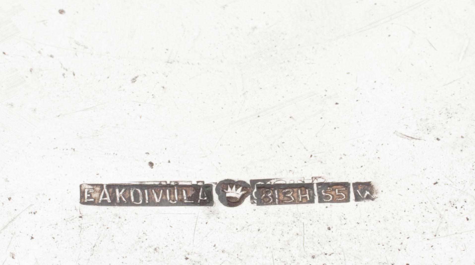 SÅSSKÅL, 813 silver. E. A. Koivula, Wiborg 1923. Vikt 480 g.