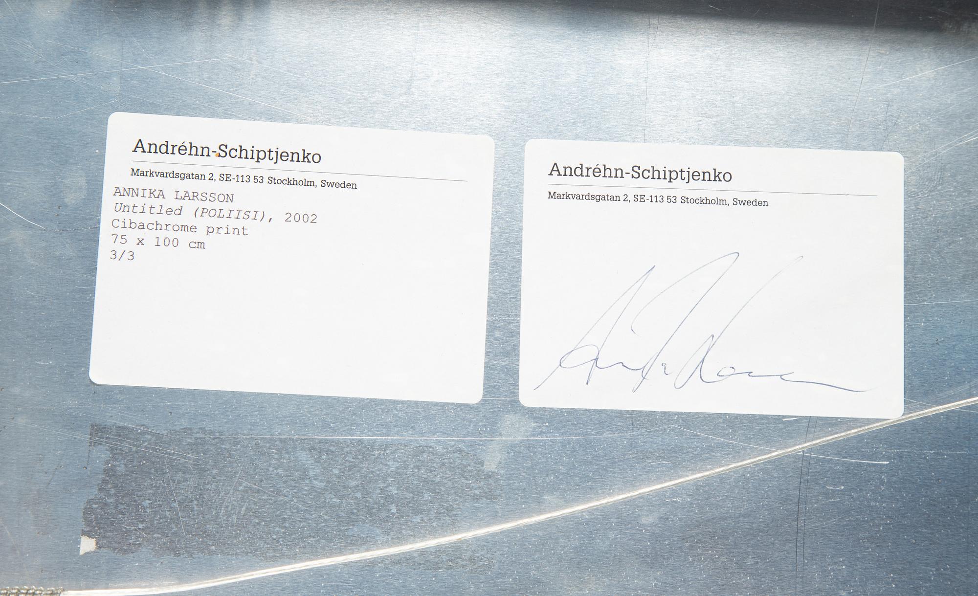 Annika Larsson, "Untitled (Poliisi)", 2002.