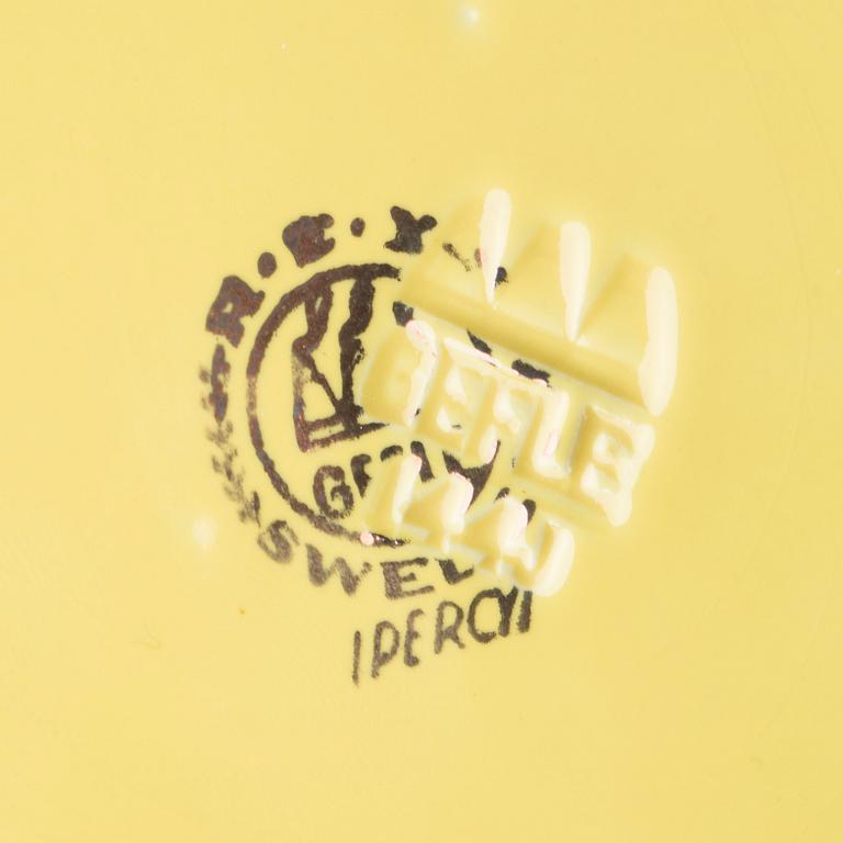 TESERVIS, flintgods, 15 delar, "Rex", Arthur Percy, Gefle.