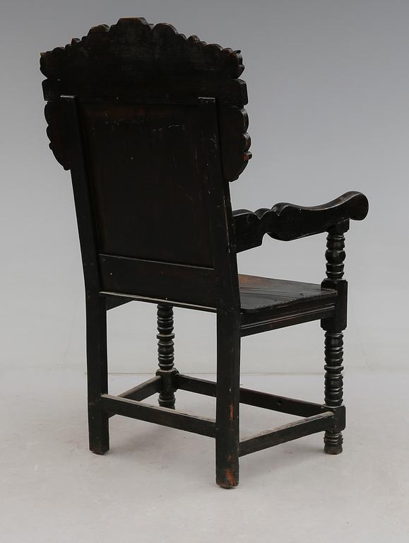 KARMSTOL, barockstil, 1800-tal.
