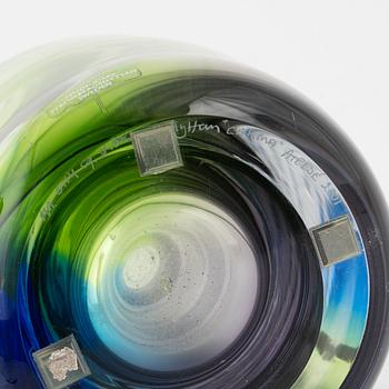 Mikael Axenbrandt, a glass 'Carma' vase from Studioglas Strömbergshyttan, Sweden, 2001.