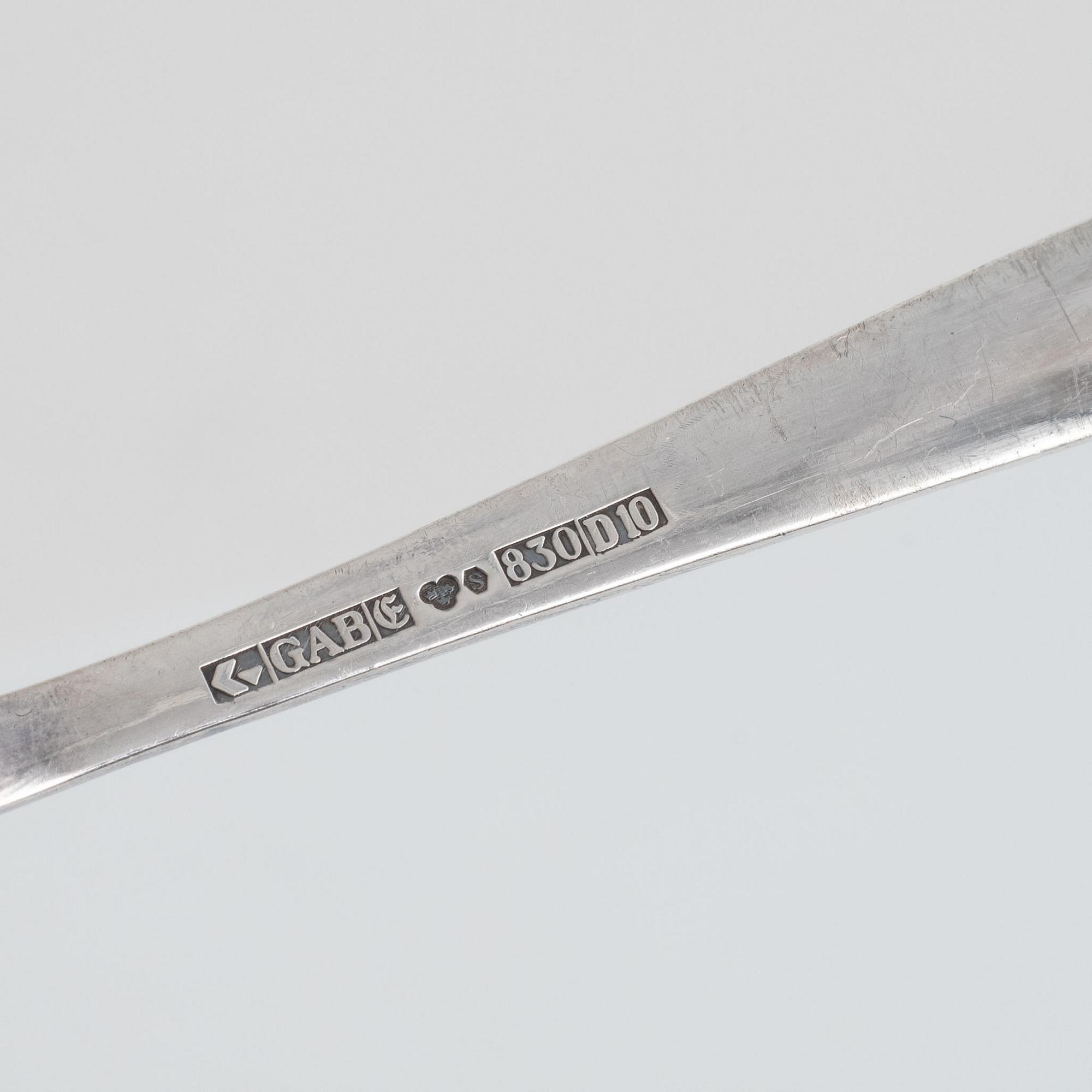 Jacob Ängman, a silver cutlery, "Rosenholm", GAB, Eskilstuna and Stockholm (53 pieces).