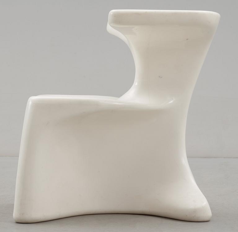 A Luigi Colani white plastic 'Zocker'(Sitzgerät Colani) chair, System Burkhard Lübke, Germany 1973-82.