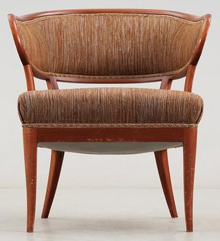 A Carl Malmsten mahogany easy chair 'Jonas Love', Sweden.