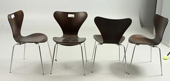 STOLAR, 8 st, "Sjuan", Arne Jacobsen, Fritz Hansen.