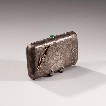 PORTMONNÄ, silver, Isakki Saha, Brahestad 1918. Tot. vikt 145,9 g.