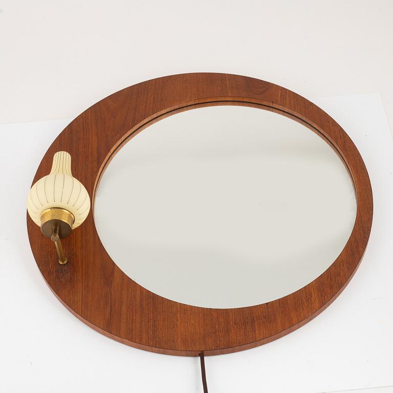 Mirror with lighting, Th. Poss' Eftf., Copenhagen, Denmark, 1950's.