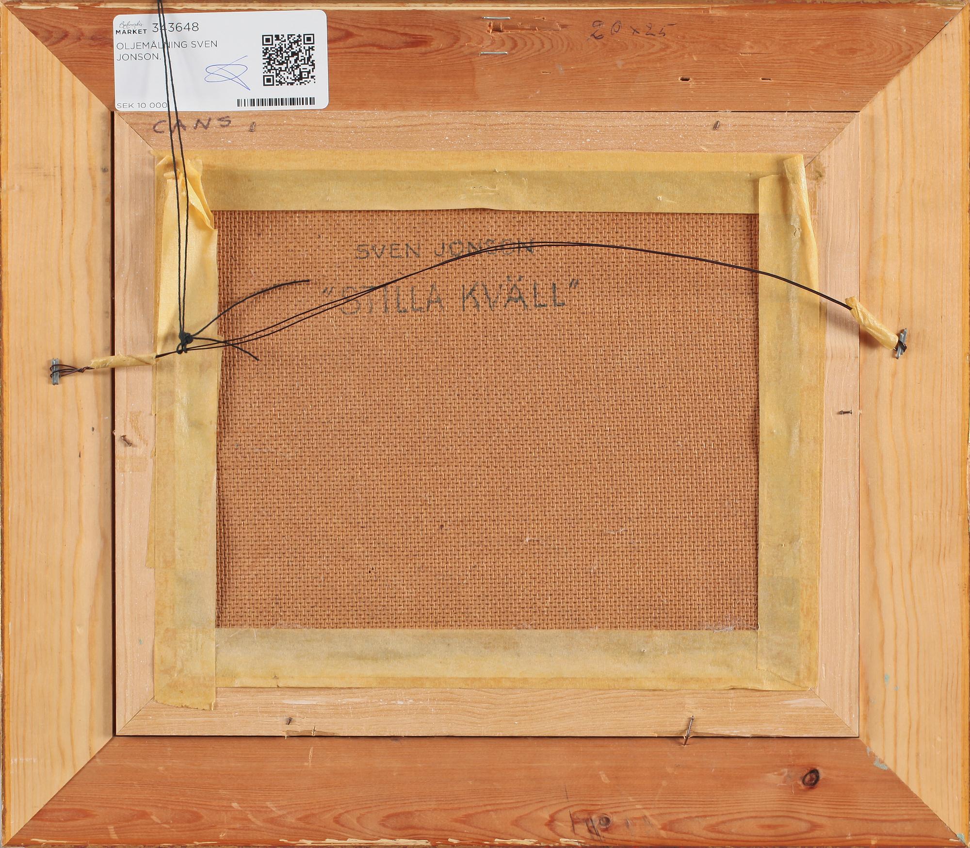 SVEN JONSON, olja på duk, sign.