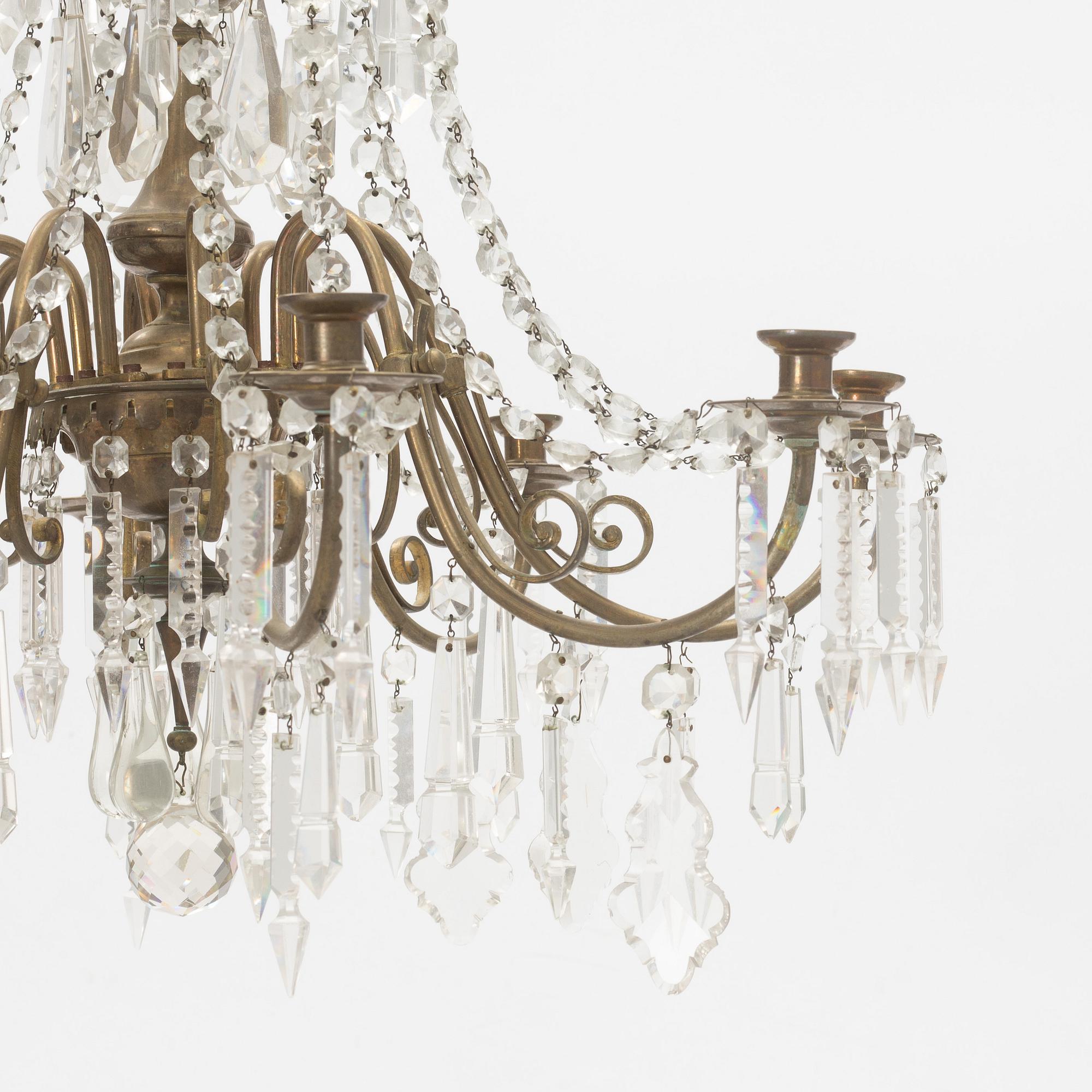 A chandelier, late 19th Century.