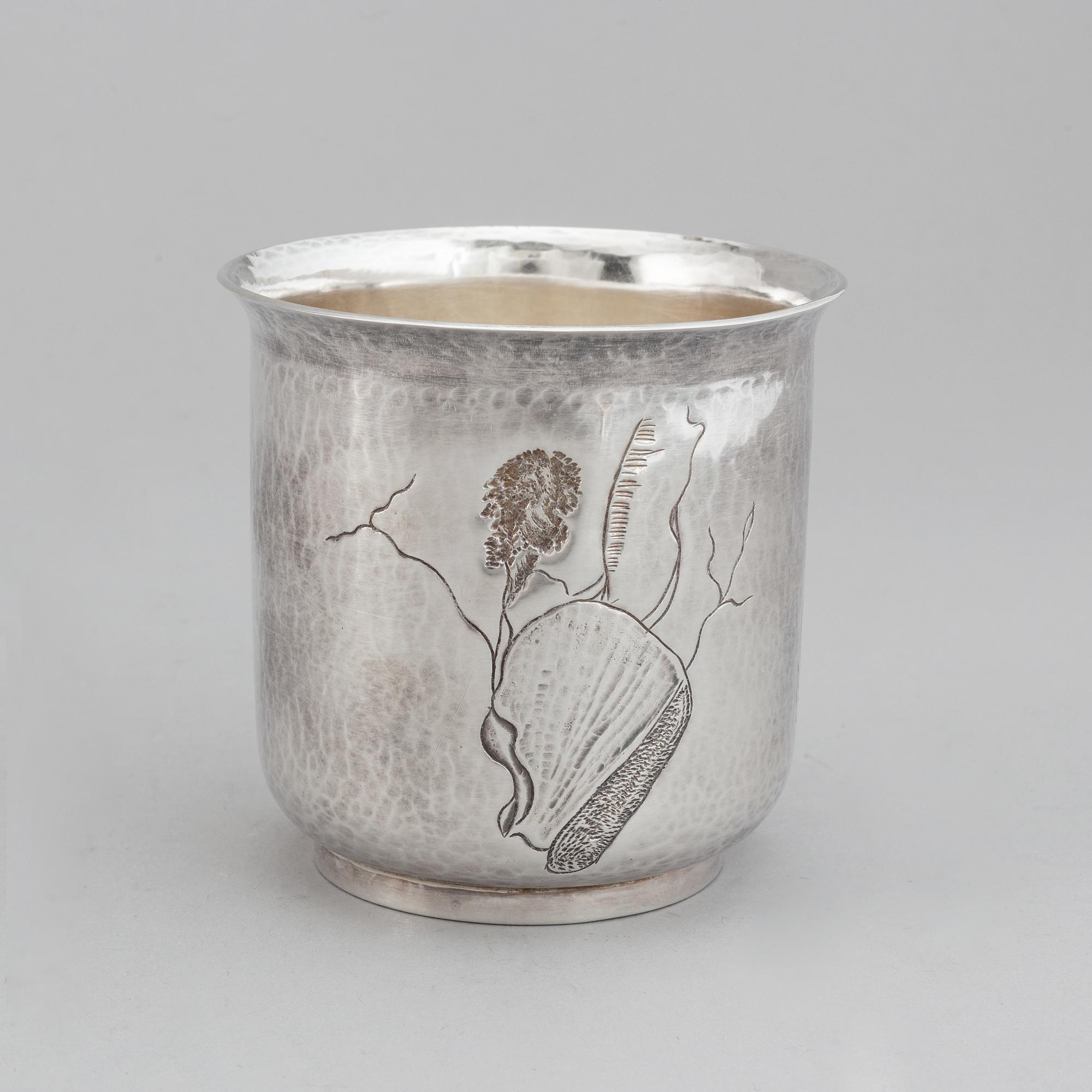 Olle Ohlsson, bägare, sterlingsilver, Stockholm 1992.