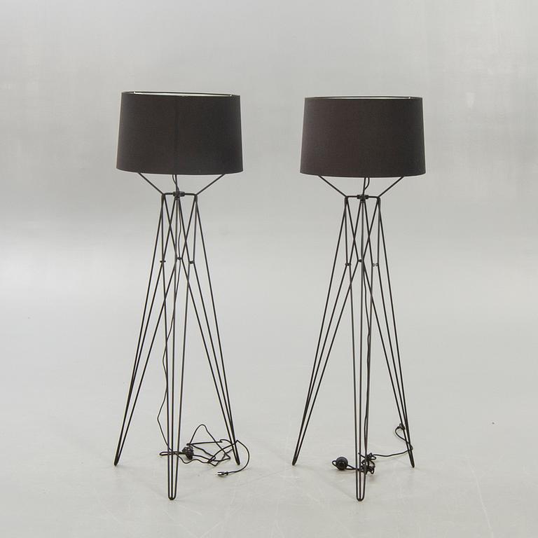 Floor lamp, 2 pcs, 2000s, Frandsen Lightning Denmark.