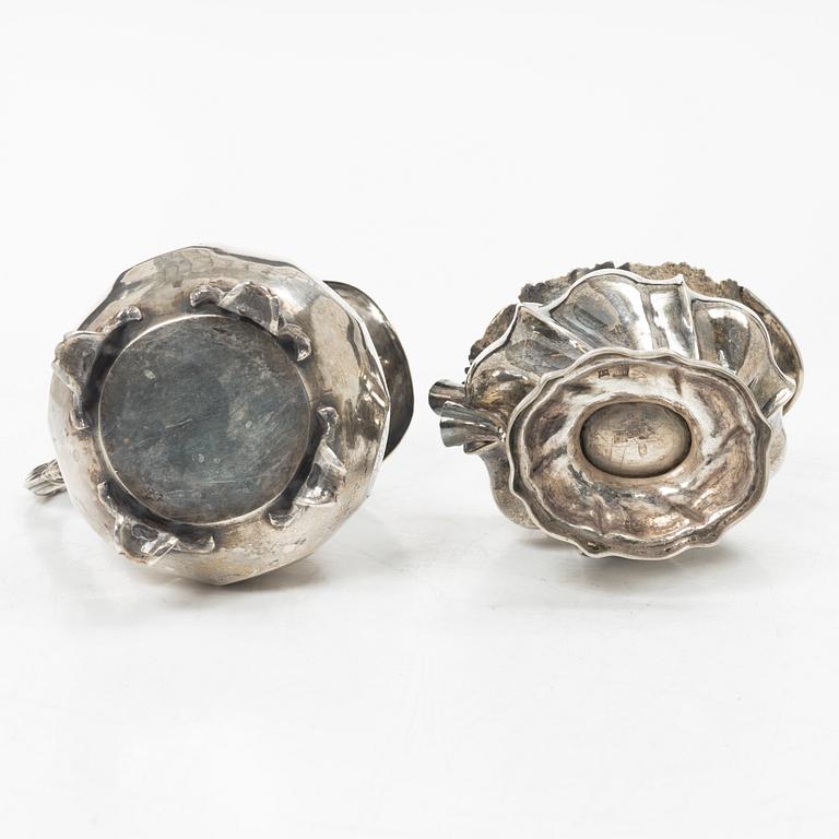 Nyrokoko, 1820, Creamers, 2 pcs, silver, GT Folcker, Stockholm 1857, respectively Moscow, Russia 1844.