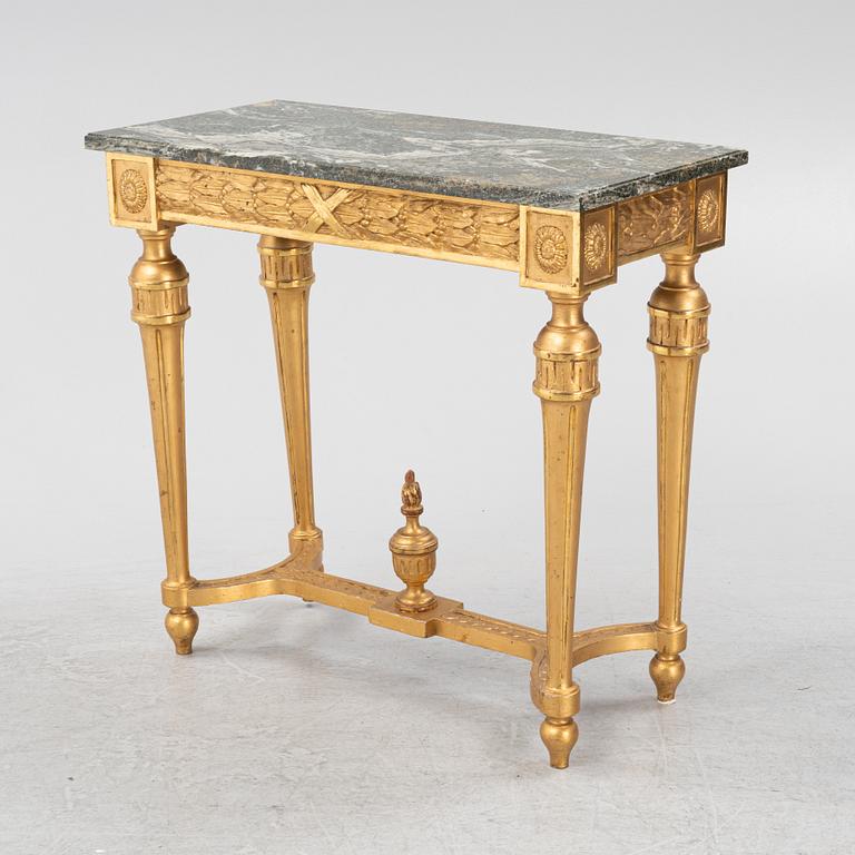 A Gustavian style console table, Gustaivan style, early 19th century.