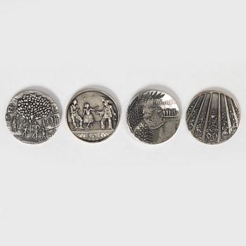 Tivolimedaljen, 4 st, Sterling silver, Anders Nyborg, 1976-1979. Danmark.