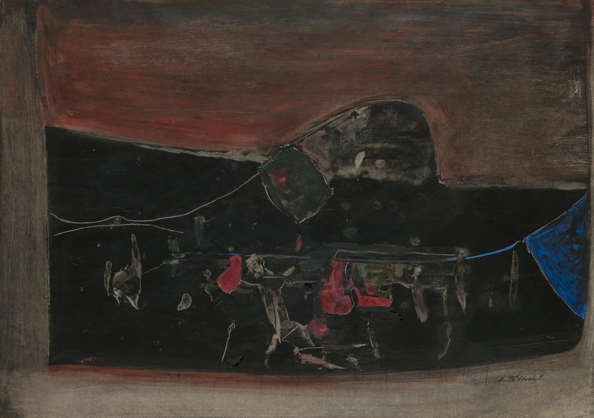 Antti Vuori, oil on paper, signed.