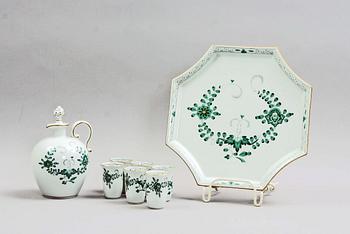 LIKÖRSERVIS, 8 delar, porslin, Meissen.