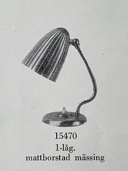 Harald Notini, bordslampa, modell "15470", Arvid Böhlmarks Lampfabrik, Stockholm 1940-tal.