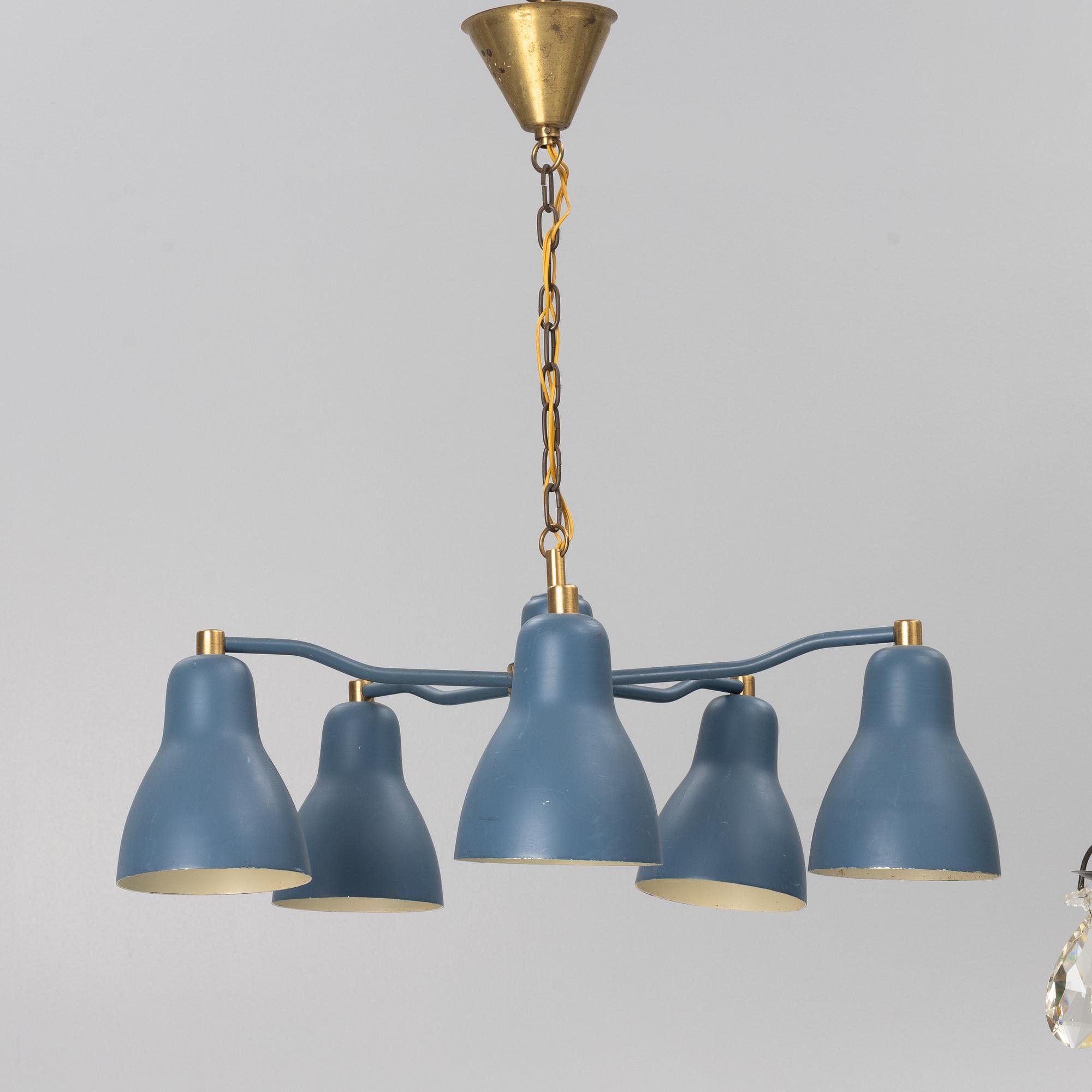 A Swedish Modern ceiling lamp, 1950's.