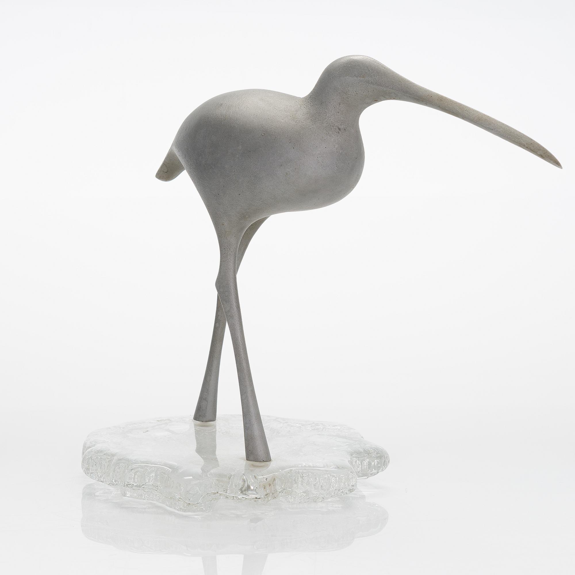 Tapio Wirkkala, skulptur, "Suokurppa" (Beckasin),  TW 513, signerad och stämplad.